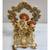 Golden Oxidized Antique Look Metallic Radha Krishna Darbar Idol With Diya In Front