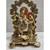 Golden Oxidized Antique Look Metallic Radha Krishna Darbar Idol With Diya In Front