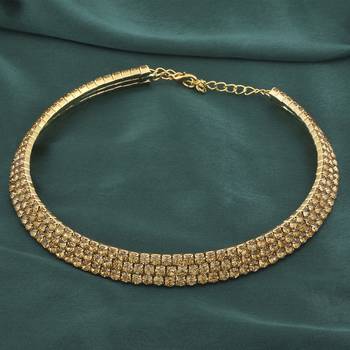 Three Line Diamond Studded Combo For Girls And Womens Jewellery Set Of 2 3