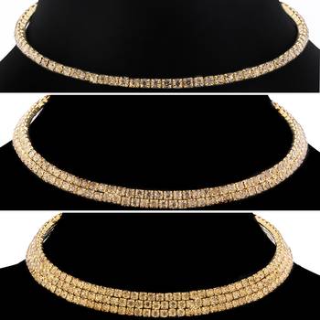 Diamond Studded Party Wear Necklaces Combo For Girls And Womens Jewellery Set Of 3 2