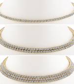 Gold Plated Plated Diamond Studded Combo For Girls And Women Jewellery Set Of 3