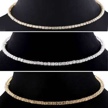 Single Line Diamond Studded Party Wear Necklaces Combo For Girls And Womens Jewellery Set Of 3 2