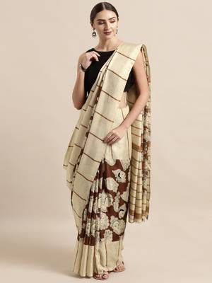 Maroon plain linen saree with blouse 1