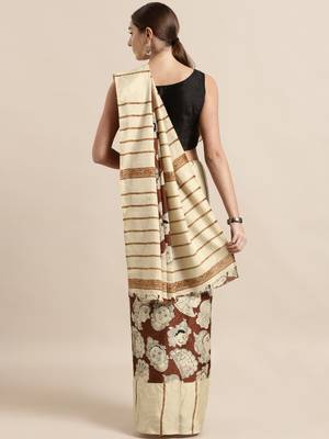Maroon plain linen saree with blouse 2