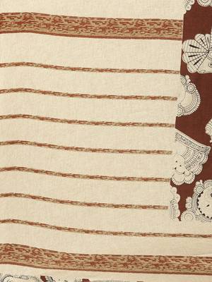 Maroon plain linen saree with blouse 4