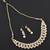 Silvershine Goldplated Elegant White Stone Studded Necklace Set For Women Jewellery