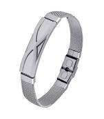 Silverplated Stainless Steel Stretchable Belt Bracelet For Men And Boys.