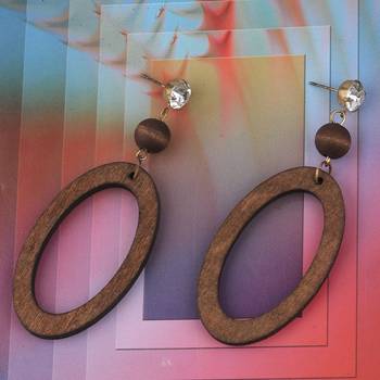 Wonderful Attractive Diamond Wooden Light Weight  Earrings For Girls And Women. 2