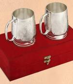 Silver Plated Designer Coffee Mugs/Beer Mugs Set Of 2