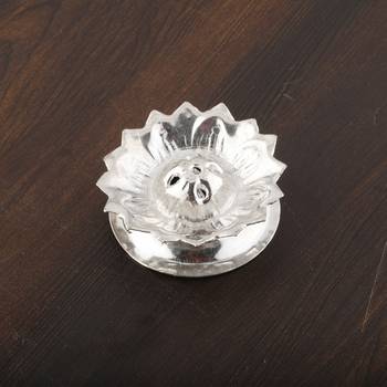 Silver Plated  Flower Design Agarbatti Holder 1