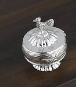 Silver Plated  Designer Kankavati/Sindoor Dabbi Set Of 1