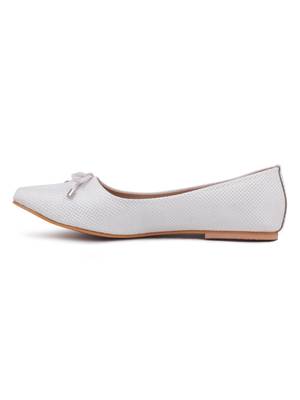 Trends & Trades Women's White Flats Pointed Toe Casual Shoes 3