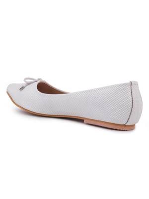 Trends & Trades Women's White Flats Pointed Toe Casual Shoes 4