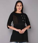 black  Denim top with button