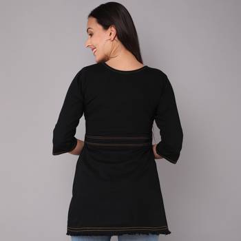 black  Denim top with button 5
