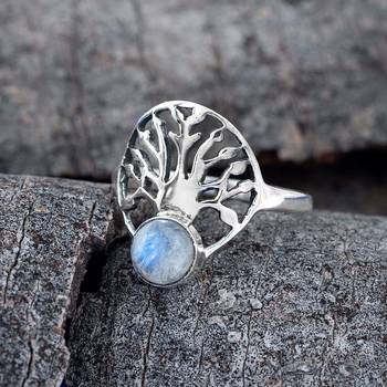 Multicolor Moonstone 925 Sterling Silver Rings 2