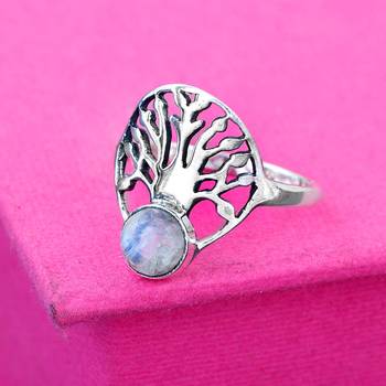 Multicolor Moonstone 925 Sterling Silver Rings 3
