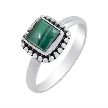 Multicolor Malachite 925 Sterling Silver Rings 1