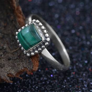 Multicolor Malachite 925 Sterling Silver Rings 2