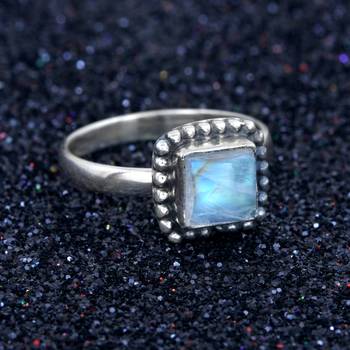 Multicolor Moonstone 925 Sterling Silver Rings 3