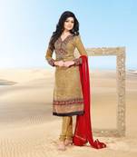 Beige self design georgette salwar