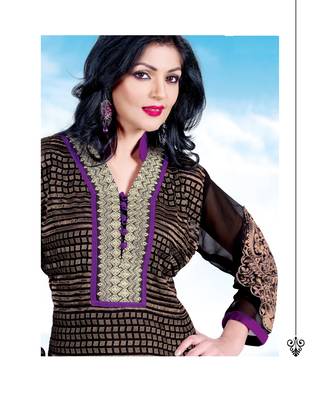 Black embroidered georgette salwar 2
