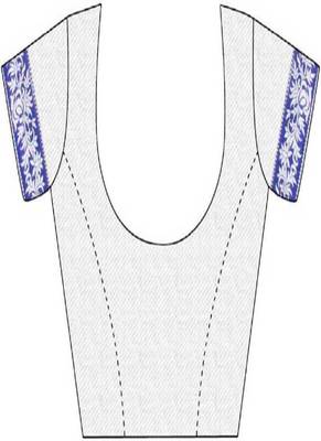 Blue Brasso Velvet Saree With Blouse 4