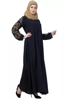 Blue Plain Kashibo Kaftan And Hijab