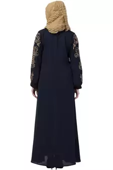 Blue Plain Kashibo Kaftan And Hijab