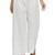 White plain cotton palazzo pants