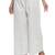 White plain cotton palazzo pants