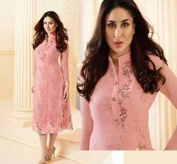 Ink Georgette Party Wear / Casual Wear Kurti 1