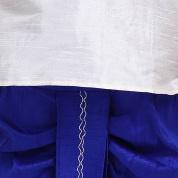 White Plain Cotton Boys Dhoti Kurta 4