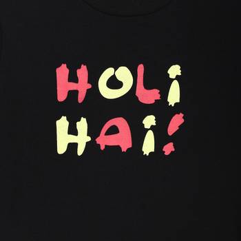 Black Printed Cotton Boys Tshirts 3