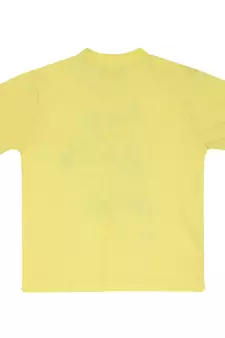 Yellow Printed Cotton Boys Tshirts