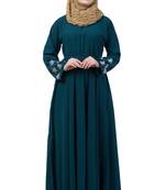 Sea Green Plain Kashibo Kaftab And Hijab