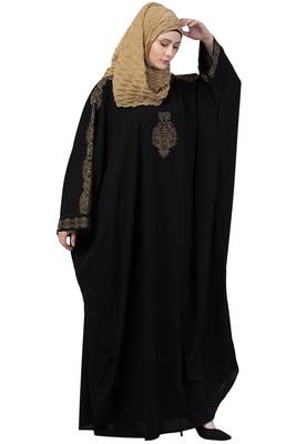 Rani Black Kaftan Abaya 4