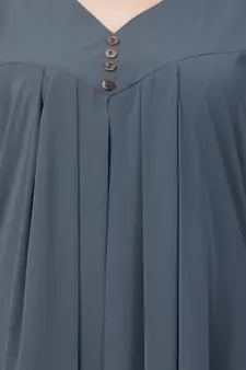 Grey Color A Pleated Abaya