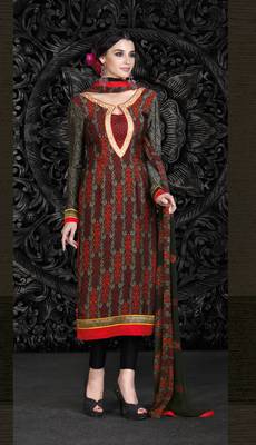 Multicolor digital print crepe salwar 1