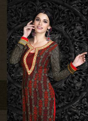 Multicolor digital print crepe salwar 2