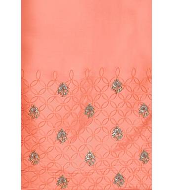 Pink Maslin Silk Embroidered Women's Unstitched Palazzo Suit 5
