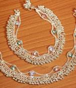 Silver Zircon       Anklets