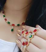 multicolor american diamonds necklace sets