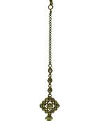 Gold cubic zirconia maang-tikka