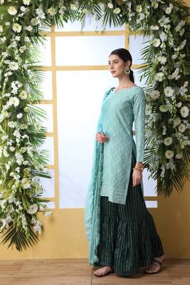 Light-Green Embroidered Cotton Salwar 4
