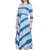 Women Blue Cotton Printed Maxi Dress