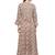 Women Beige & Brown Cotton Printed Maxi Dress