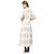 Women White Cotton Printed Maxi Dress