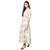 Women White Cotton Printed Maxi Dress