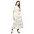 Women White Cotton Printed Maxi Dress